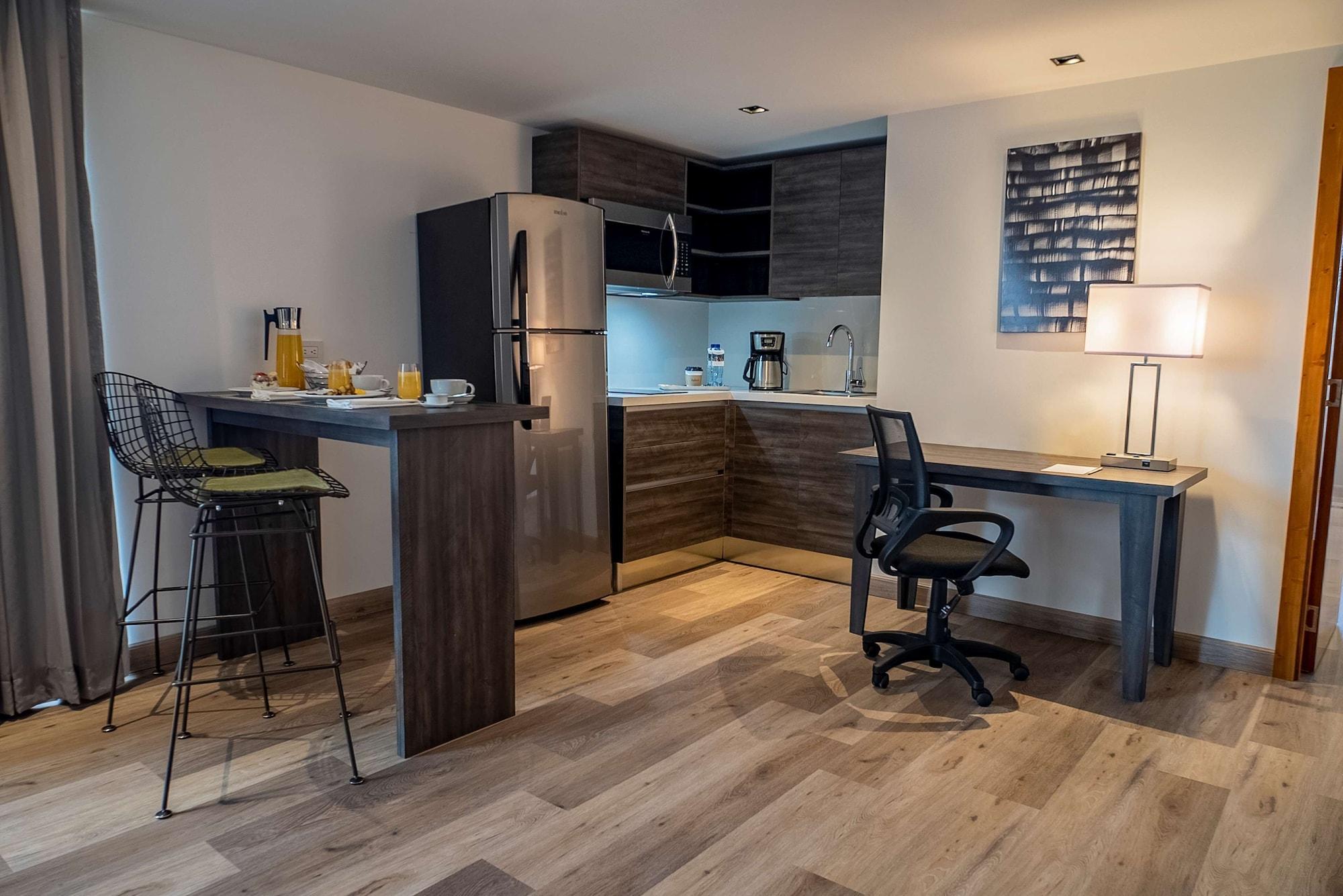 Wyndham Garden Guatemala City Exterior photo A kitchen in a typical studio apartment